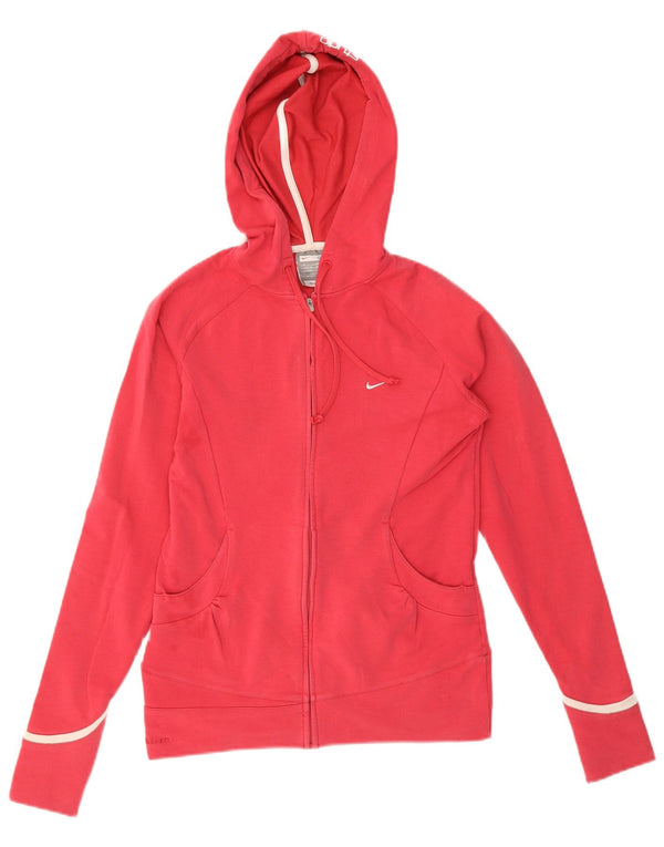 Suéter Nike Feminino Studio Zip com Capuz UK 8/10 Pequeno Algodão Vermelho