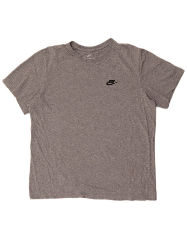 Camiseta feminina Nike UK 16 grande algodão cinza