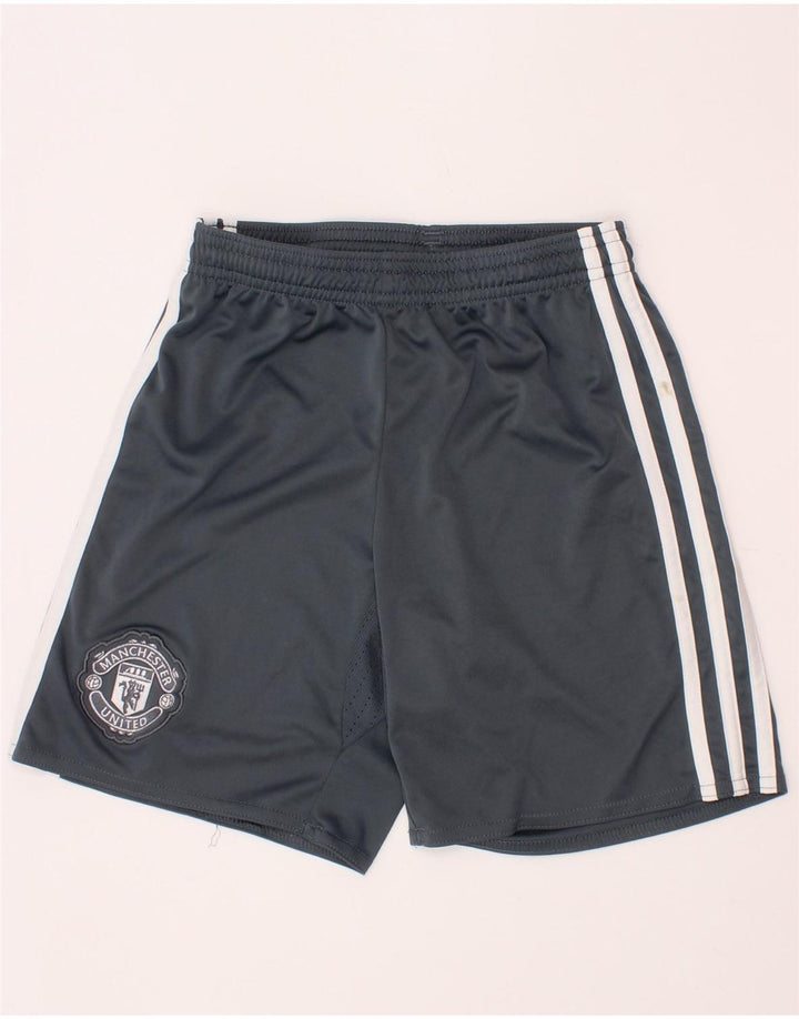 ADIDAS Garotos Manchester United Sport Shorts 9-10 Anos Cinza Poliéster