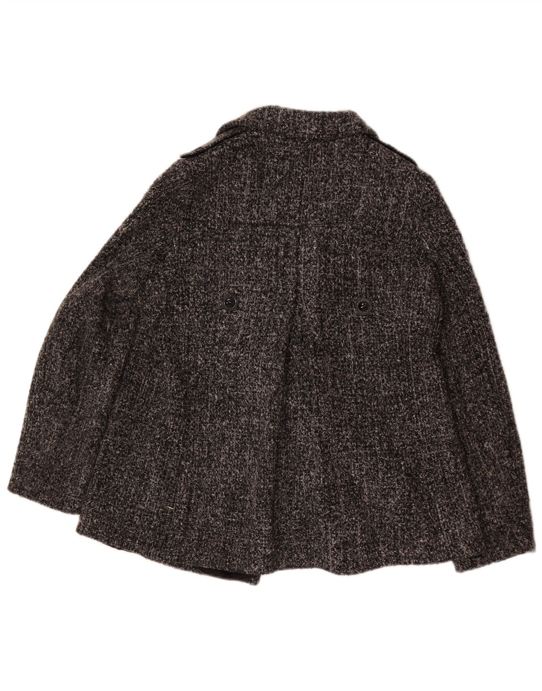 Roccobarocco Pea Coat feminino IT 48 XL poliéster manchado cinza