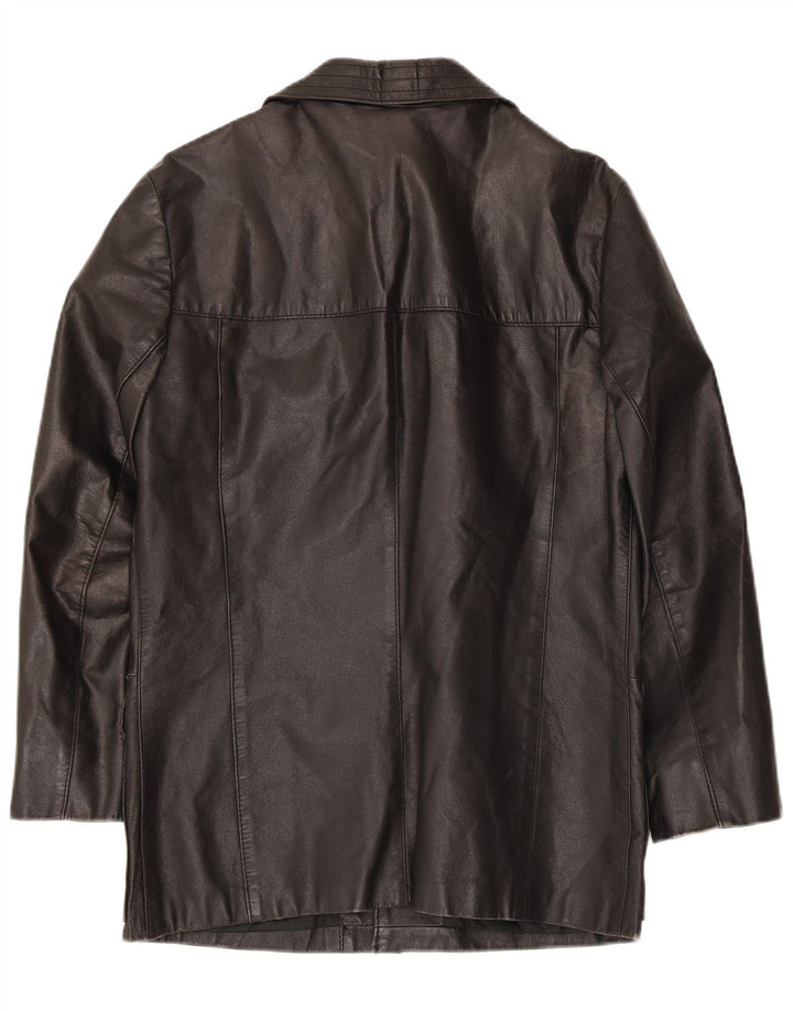 Jaqueta de couro masculina VINTAGE IT 48 média preta