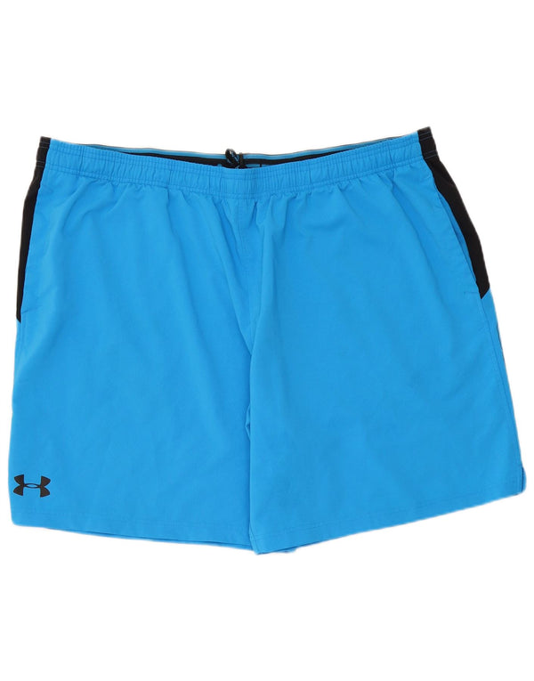 Shorts esportivos gráficos masculinos Under Armour 3XL azul colorblock