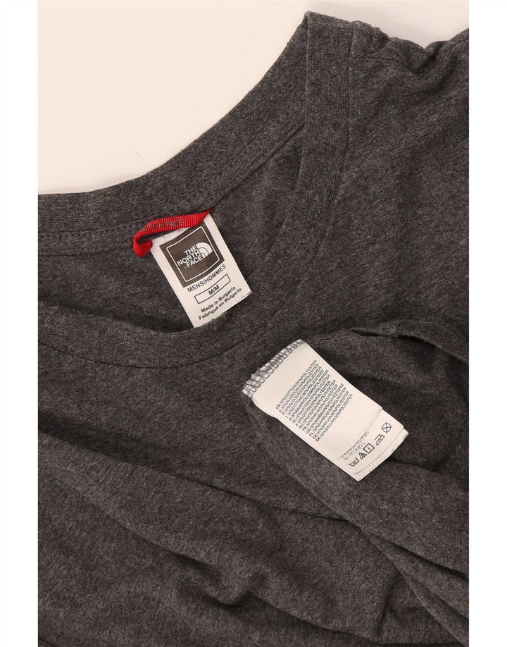 Camiseta masculina The North Face algodão manchado cinza médio