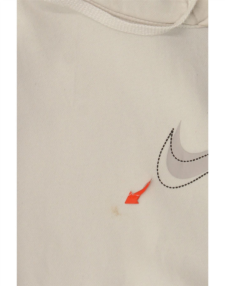 Jumper com capuz gráfico masculino Nike pequeno algodão branco