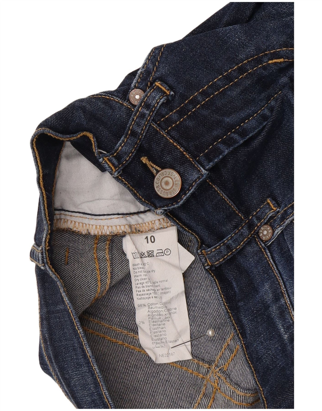Levi's Boys 511 Slim Jeans 9-10 Anos W24 L26 Azul Algodão