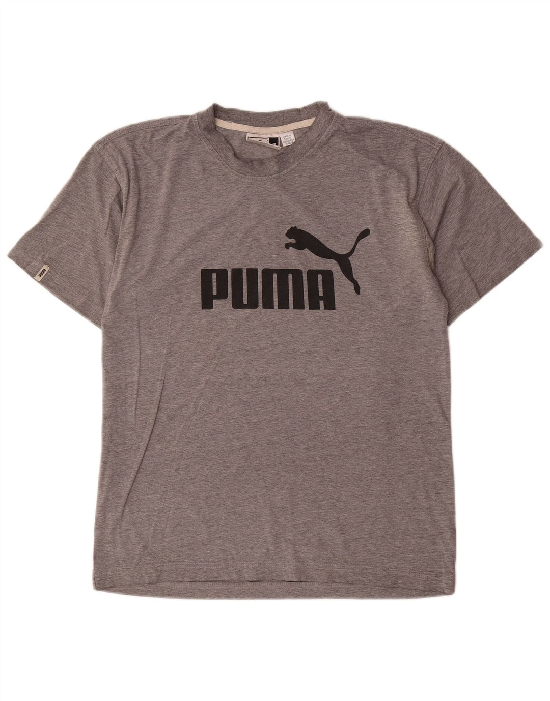 Camiseta masculina Puma Graphic Top cinza médio manchado