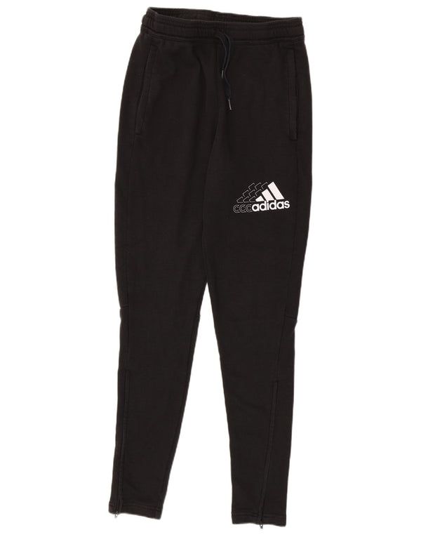 ADIDAS Mens Tracksuit Trousers Small  Black Cotton