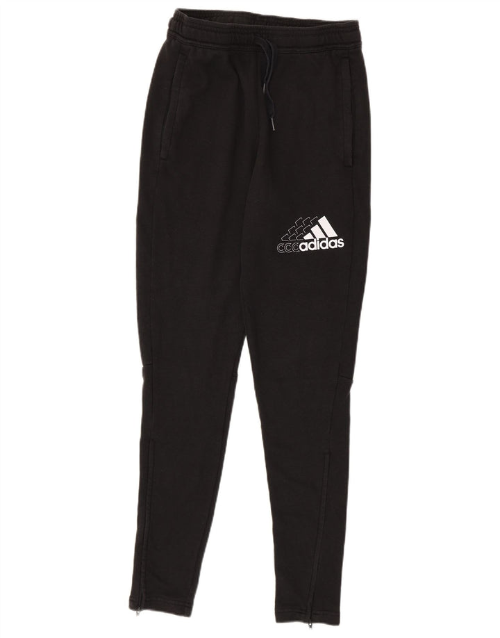Calças de treino masculinas ADIDAS pequenas de algodão preto