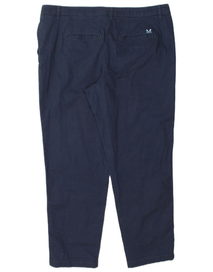 CREW CLOTHING Calça Chino Cônica Feminina Reino Unido 16 Grande W38 L29 Azul Marinho