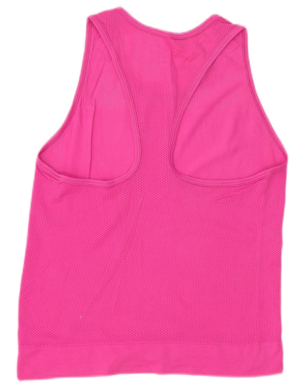 Nike Womens Dri Fit Vest Top UK 12 Médio Rosa
