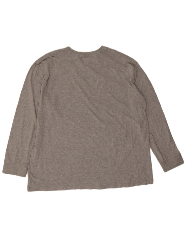 Top masculino Dickies de manga comprida 2XL algodão manchado cinza