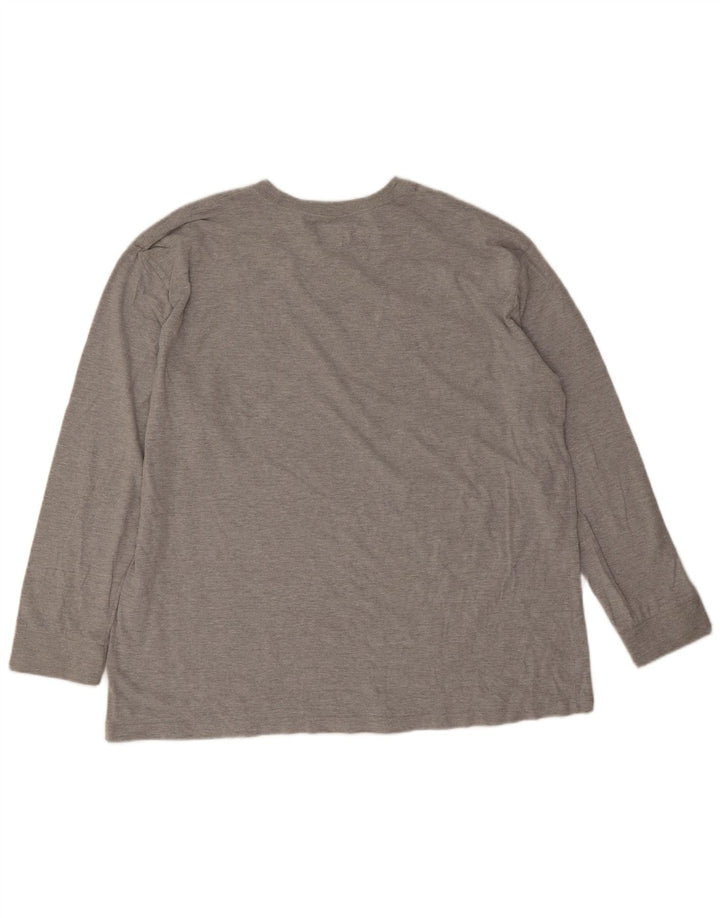 Top masculino Dickies de manga comprida 2XL algodão manchado cinza