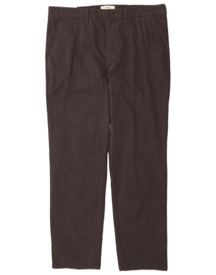 Calça Chino Masculina Marks & Spencer Regular Fit W36 L31 Algodão Cinza