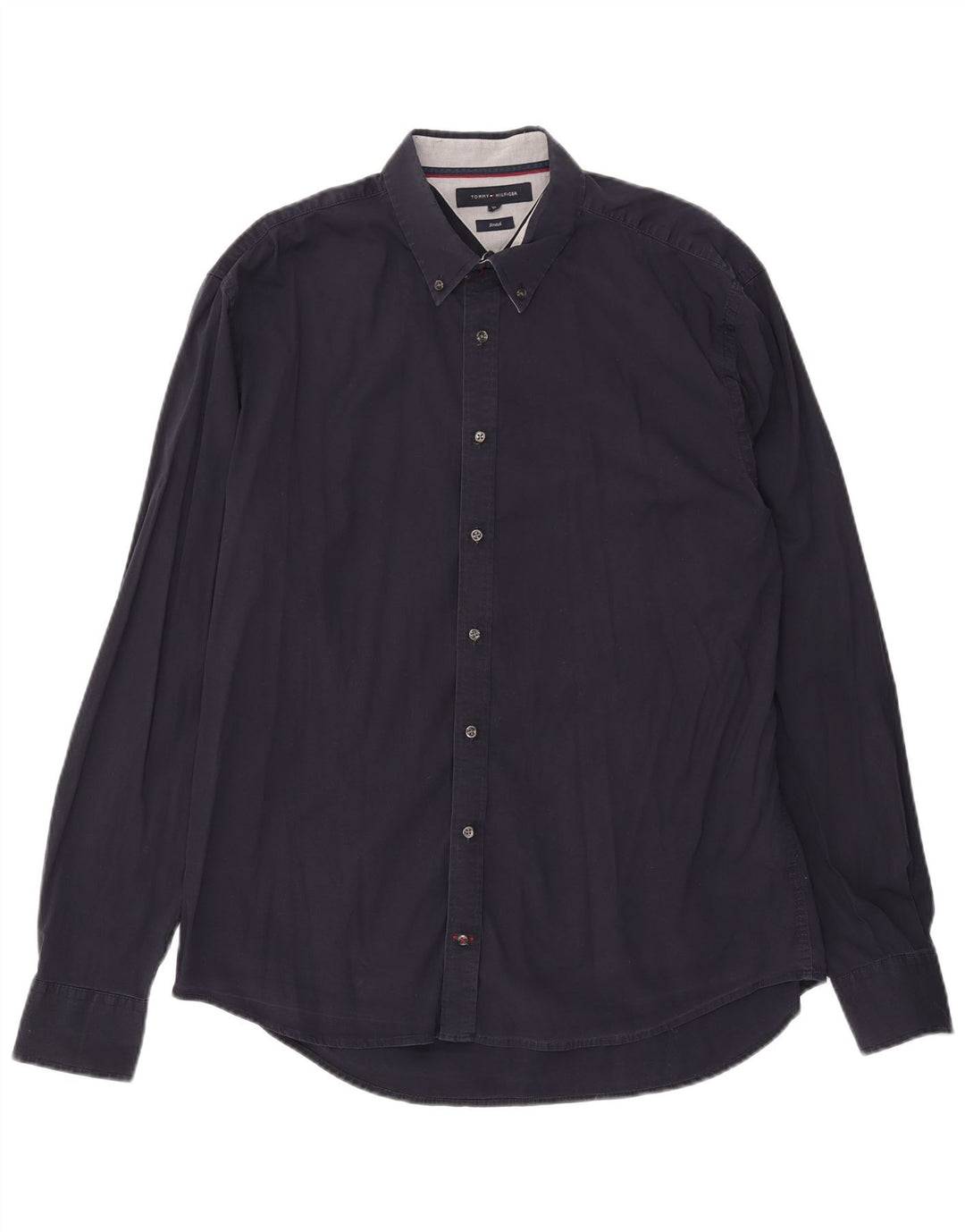 Camisa elástica masculina TOMMY HILFIGER XL azul marinho algodão
