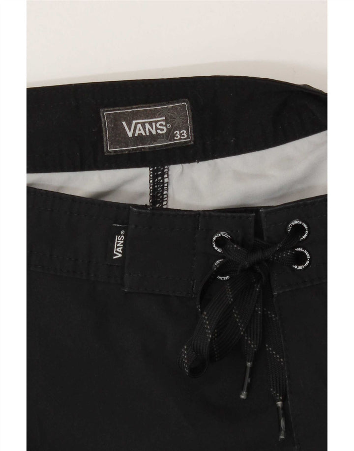Shorts de natação masculino Vans Abstract Pattern médio preto poliéster
