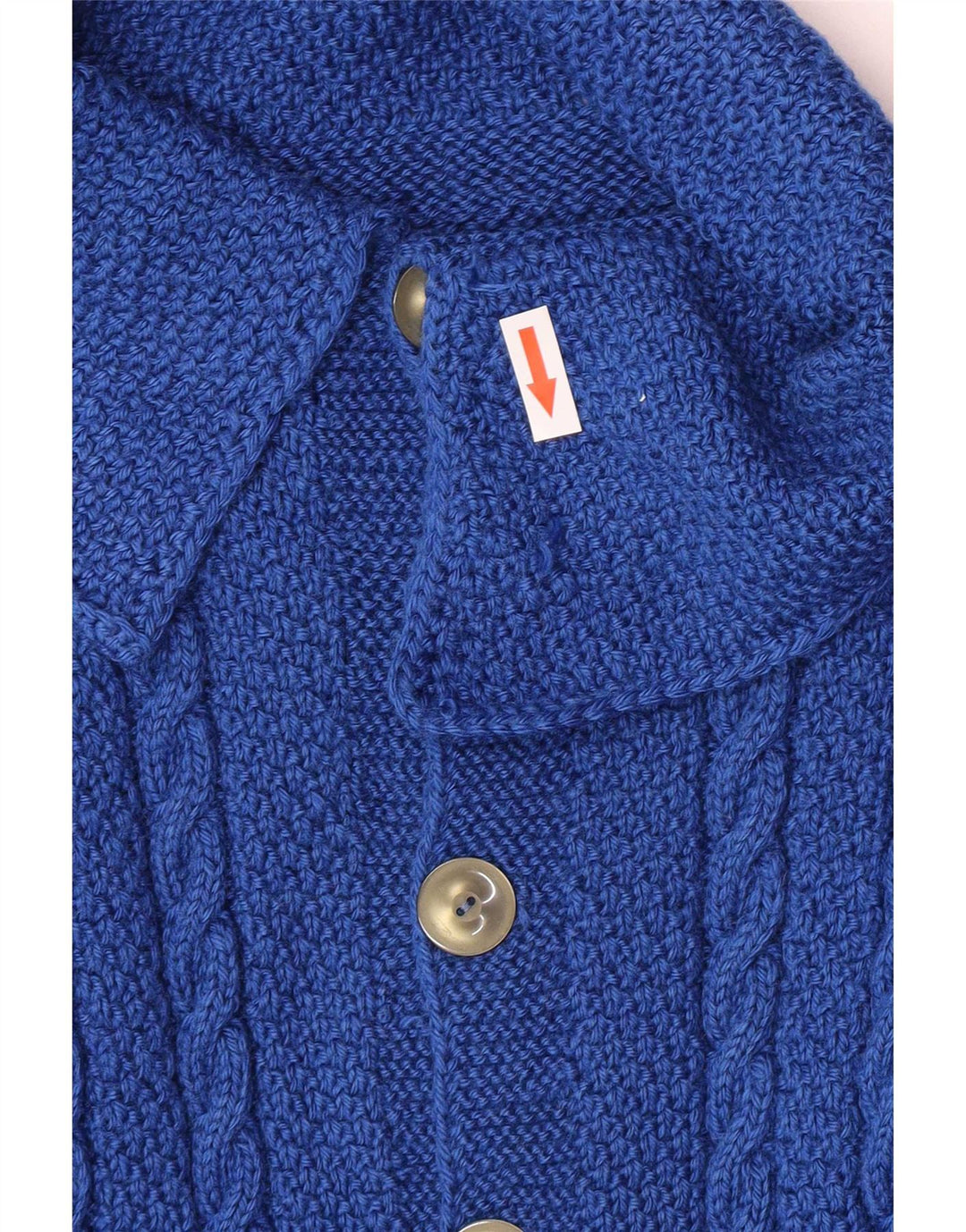 Suéter Cardigan Masculino Vintage Azul Médio