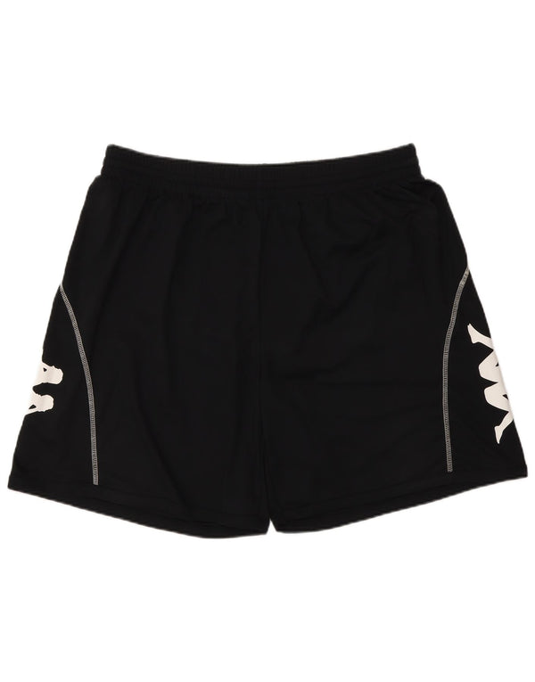 Shorts esportivos gráficos masculinos Kappa XL preto poliéster