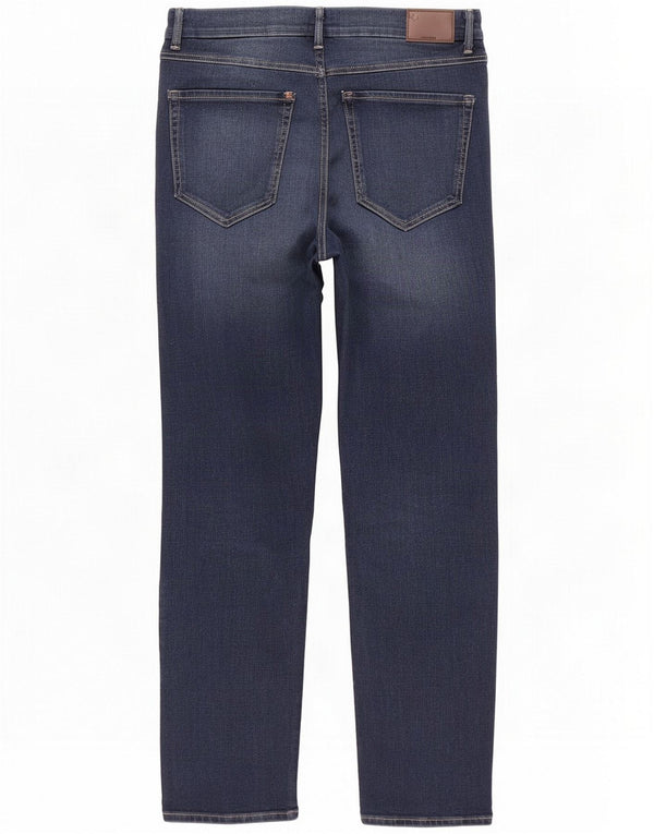 Marks & Spencer Womens The Magic Straight Jeans UK 12 Médio W30 L28 Azul