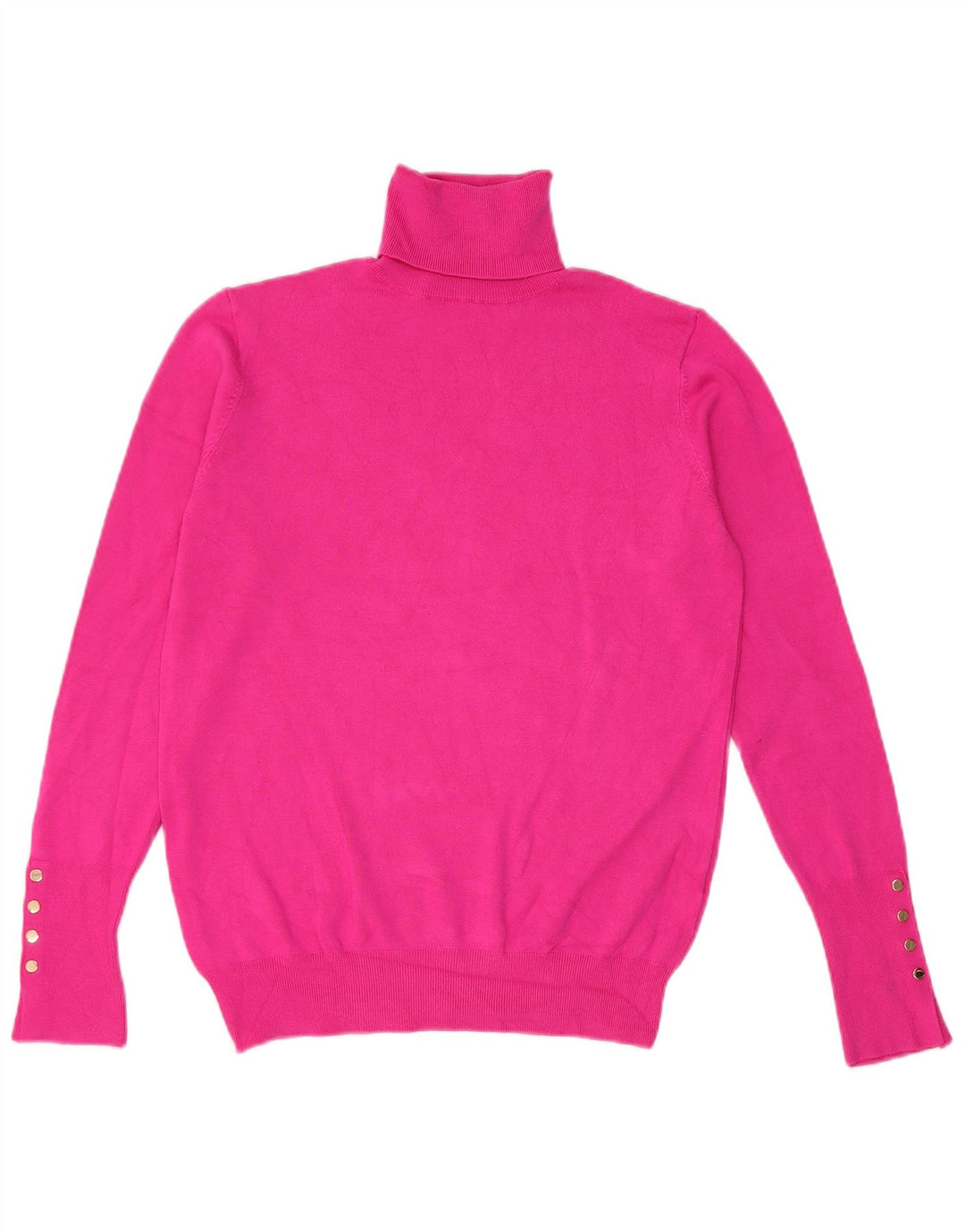 Zara Suéter feminino com gola redonda e gola alta Reino Unido 12 rosa médio