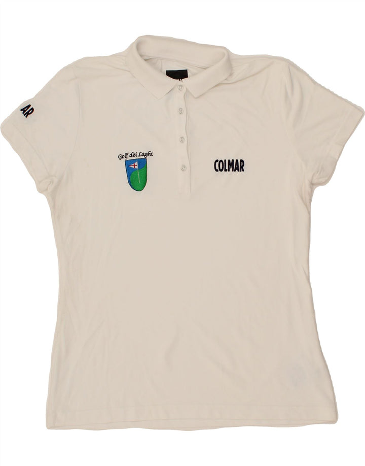 COLMAR Womens Polo Shirt XL White Polyamide Vintage Colmar and Second-Hand Colmar from Messina Hembry 