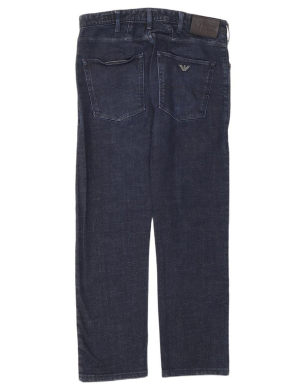 Armani feminino regular reto jeans W31 L27 algodão azul marinho