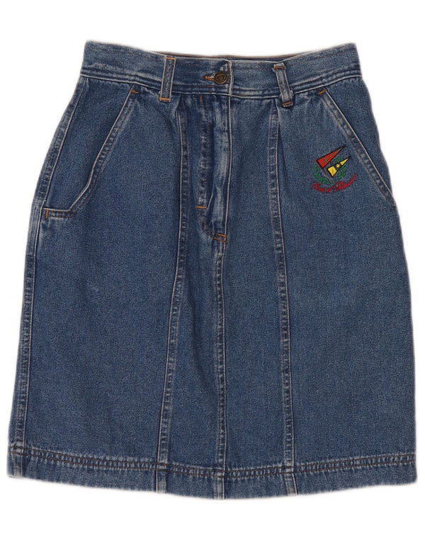 Saia jeans feminina Conte of Florence IT 44 médio W26 algodão azul