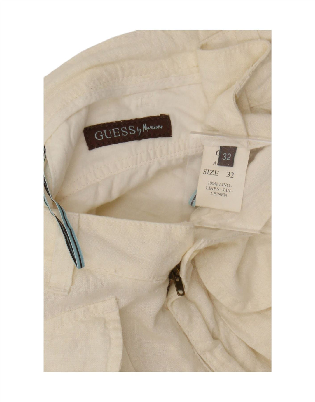 Calça capri feminina Guess By Marciano W32 L20 off white linho