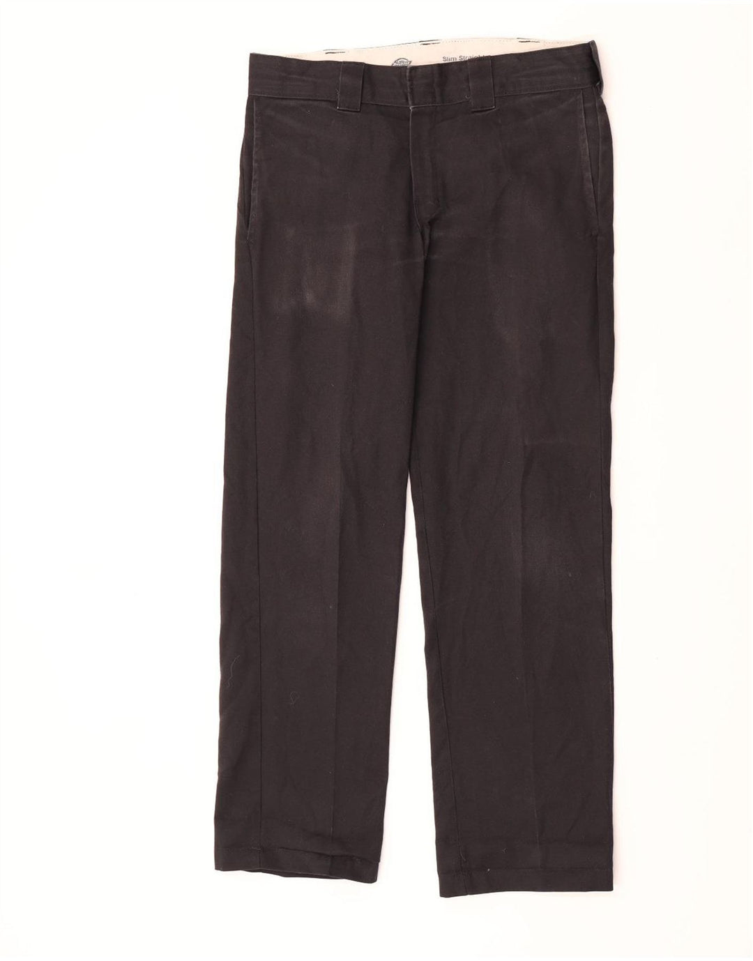 Calças Chino masculinas Dickies Slim Straight W32 L32 poliéster preto
