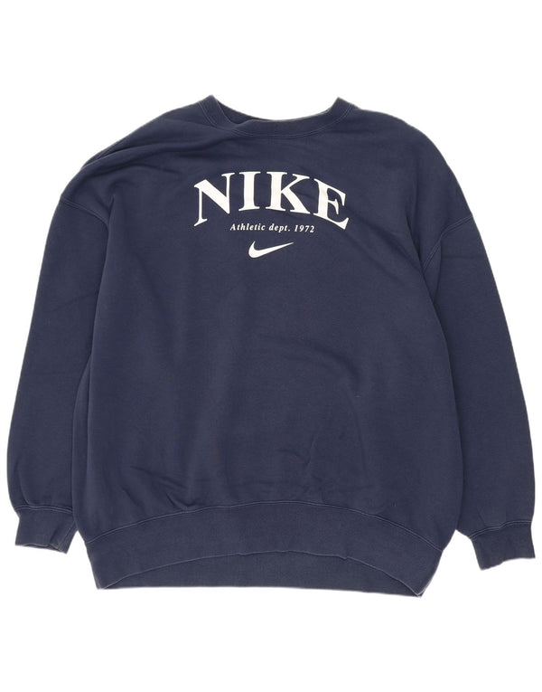 Moletom Nike masculino gráfico oversized Jumper XS azul marinho algodão