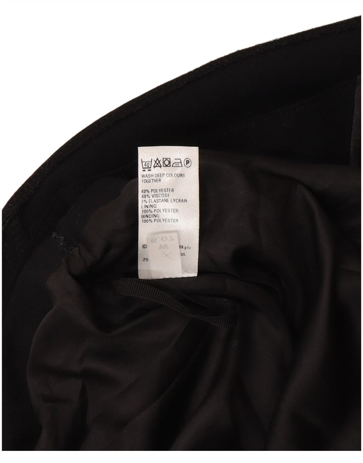 Saia feminina Marks & Spencer A-Line UK 14 Médio W30 Poliéster Preto