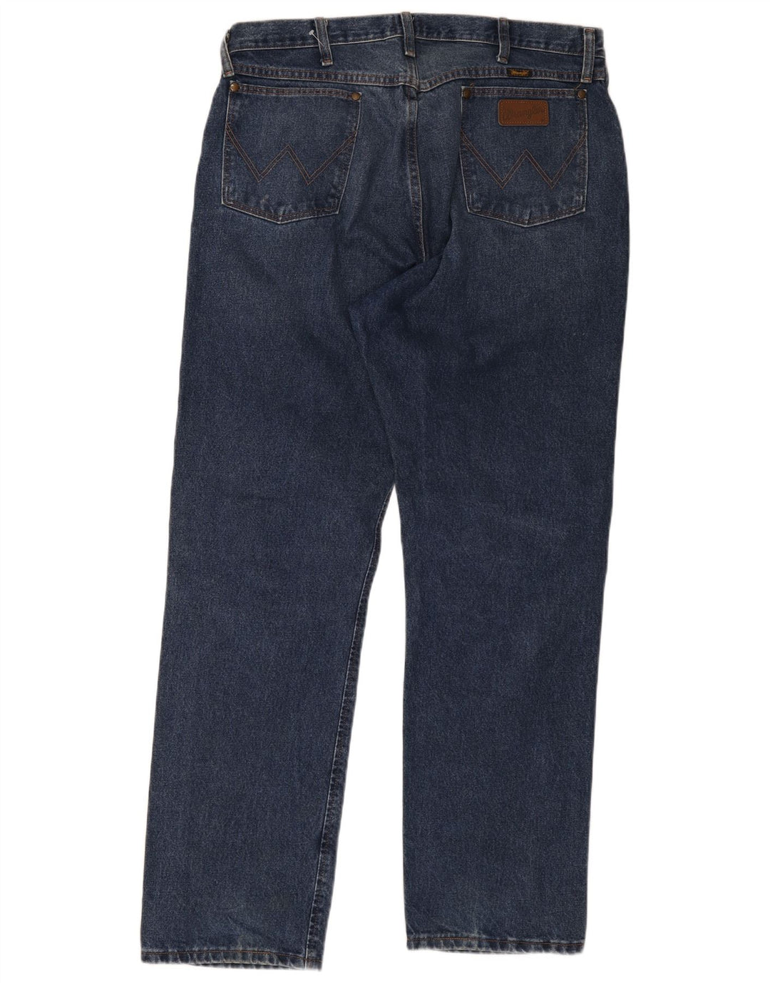 Wrangler Mens Straight Jeans W38 L32 Azul Algodão
