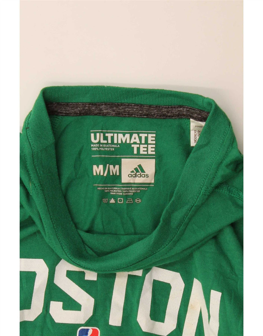 Adidas Mens Boston Celtics Graphic Top Manga Longa Médio Verde Poliéster