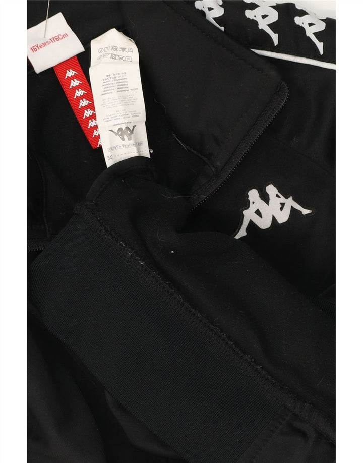 Jaqueta KAPPA Boys Graphic Tracksuit 15-16 Anos Preto Poliéster