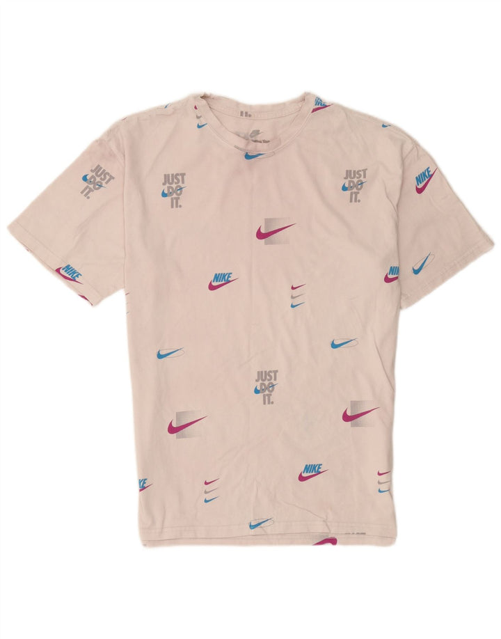 Camiseta masculina Nike Loose Fit Graphic Top Médio Algodão Branco