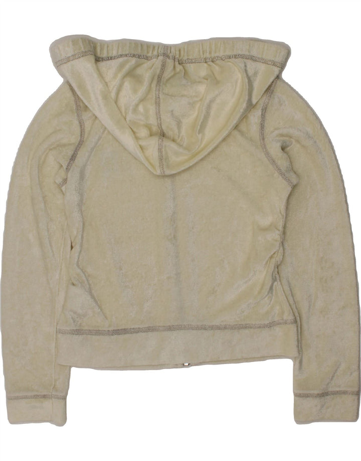 DOLCE & GABBANA Girls Fleece Zip Hoodie Sweater 7-8 Years Off White Vintage Dolce & Gabbana and Second-Hand Dolce & Gabbana from Messina Hembry 