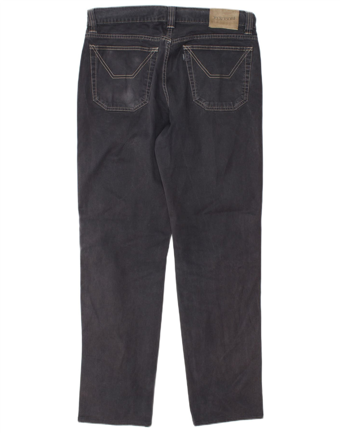 Jeckerson Calça jeans reta masculina W34 L31 algodão cinza