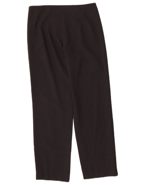 Calça feminina reta casual Marks & Spencer Reino Unido 8 pequena W28 L28 preta