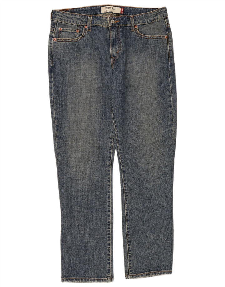 Calça jeans feminina Levi's 515 Bootcut US 12 grande W32 L30 azul algodão