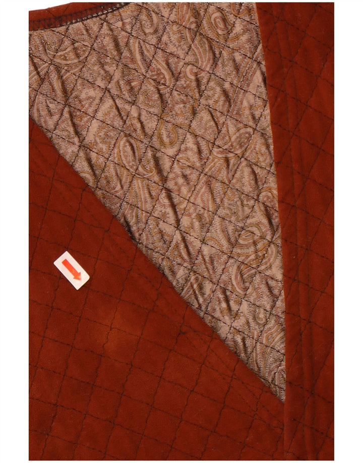 Colete Vintage Masculino Pequeno Marrom