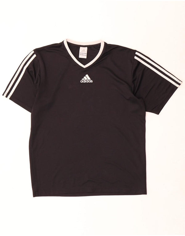 Adidas Mens Climalite Camiseta Top Pequeno Poliéster Preto