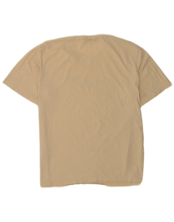 Camiseta gráfica masculina Jack & Jones Top XL algodão bege