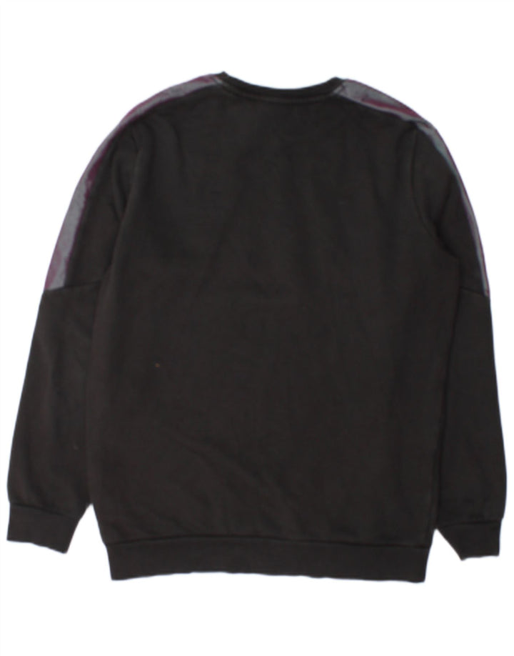 Puma masculino gráfico moletom jumper pequeno preto colorblock algodão