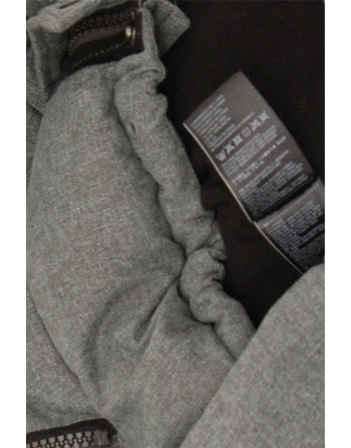 Jaqueta acolchoada com capuz masculina Superdry UIK 38 poliéster cinza médio