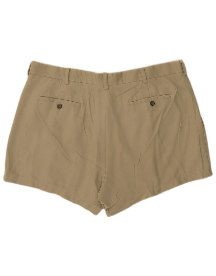 Izod Mens Chino Shorts W38 XL Poliéster Bege