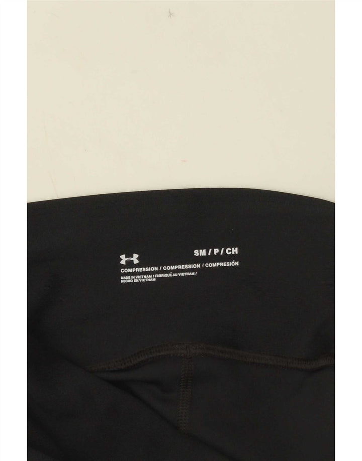 Under Armour Capri Leggings Femininas UK 8 Pequenas Pretas