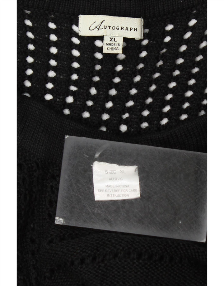 Suéter cardigã feminino Marks & Spencer Autograph Oversized UK 18 XL preto