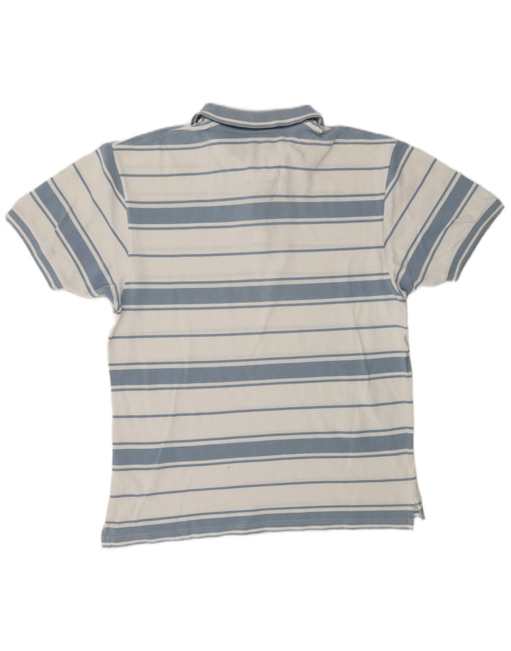 Camisa polo masculina CHAMPION grande listrada branca