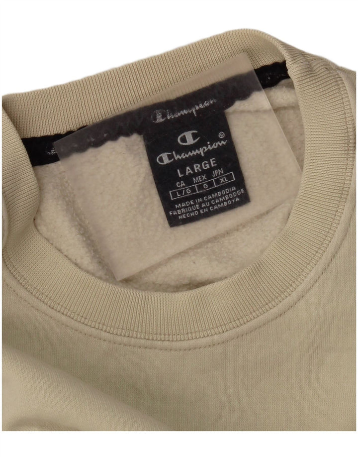 Champion moletom masculino jumper grande bege