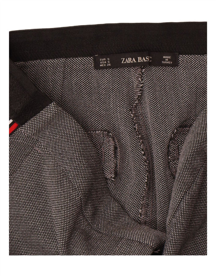 Zara Calça Chino Feminina Slim Pequena W27 L27 Cinza Manchada