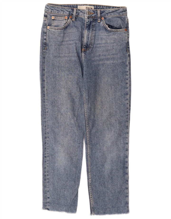 Jeans recortados femininos Topshop W28 L25 algodão azul